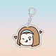 Jiuxu Meng cartoon peripheral detective Conan animation peripheral keychain Maori Ran Haihara Ai girl emoticon bag school bag hanging A1392---Style 5 5 cent keychain [D button]