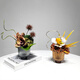 Chêne manoir nordique plantes vertes haut de gamme fausse fleur modèle chambre hôtel salon réception de fleur immortelle simulation de fleur art art ornements artisanat 1421a appliance de fleur en verre + fleur simulée