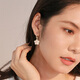 Qlady Sakura Earrings Women's Niche Unique Earrings 2025 New High-end Light Luxury Earrings Birthday Gift