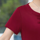 La chemise d'été de Su Yunya 2021 Nouveau t-shirt à manches courtes pour les personnes d'âge moyen et les personnes âgées pour les vêtements en vrac brodés d'âge moyen 9928 à manches bordeaux xl 105jin [Jin équivaut à 0,5 kg]