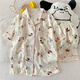 Pyjamas für Frauen im Sommer kurzärmelige Wolke Baumwolle Sommer Ladies 2025 NEUER Student niedliche Cartoon Home Clothing Set Qdmbe683 XL (170) Empfohlenes Gewicht 120 Jin [Jin gleich 0,5 kg]