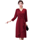 Robe de mariée Pierre Cardin Mother Robe rouge pour femmes 2025 printemps, été et automne nouveau style jeune belle-mère robe de mariée miness rouge. [6197 à manches courtes] l [suggéré 110 Jin [Jin est égal à 0,5 kg] ci-dessous]