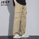 JEEP SPIRIT吉普工装裤男士裤子男春夏季休闲裤男多口袋男裤 卡其色 2XL