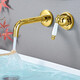 Jiumu JOMOO new home retro wall faucet hidden and cold all copper bathroom wash basin buried SH-897F antique-brass joint