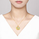 Mingzuan International Qianlijiangshan 18K gold pendant women's enamel inlaid au750 gold pendant necklace as a birthday gift for girlfriend