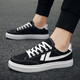 
Lunga men's shoes for spring and summer breathable board shoes for men's trendy sports casual shoes versatile ice silk canvas shoes for work and work shoes YJ-689 black 40