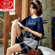 浪莎冰丝睡衣女夏季短袖2025年新款韩版可爱夏天薄款可外穿家居服套装 6630# M 【推荐80-95斤】