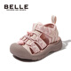 Belle Children's Shoes Girls Sandals 2025 Summer New Children's Beach Shoes Boys Outdoor Breathable Sports Shoes Baotou Shoes Khaki 28 Foot Length 17.2-17.7cm