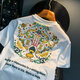 La nouvelle marque d'été de Playboy T-shirt à manches courtes pour le cou rond élastique élastique élastique haut de gamme pour hommes