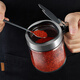 Bodenju high-end kitchen seasoning box salt shaker seasoning jar glass seasoning bottle household seasoning jar storage box combination set lead-free glass (can hold 400g salt) 350ml sharing pack 2 (free stainless steel spoon + label)