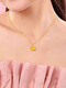 Shien gold sparkling small sugar cube necklace 999 pure gold sweet brushed pendant as a holiday gift for your girlfriend 1.1g small sugar cube necklace