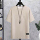 Vancl [gleiches Modell in Lei Jun] Waffel Kurzarm T-Shirt Herren Sommer 2024 New Fashion Round Neck Halbärmelige Teenager auf 829 Gray XL empfohlen, 131-150jin zu tragen [Jin gleich 0,5 kg]