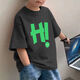 2025 Pure Cotton Cottoned New Summer Boy Foirt для детской красивой и универсальной модной топы-шилирование чистого хлопкового полуотлажного половину-x825-белая [однокурсник] 170 (рекомендуется 100-120Jin [Jin равняется 0,5 кг]))