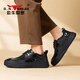 Bull Family Men's Shoes Spring Spring Retro British Style Work Awear Shops Soft Sole versátiles Resado de negocios Resistente zapatos de cuero casual Negro 41