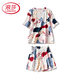 Langsha Light Luxury 2025 Pajamas ricos para mujeres en verano algodón puro pantalones cortos de manga corta algodón de algodón casual de ropa para el hogar