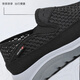 Brigjing zapatos para hombres para verano transpirable un pie viejo zapatos de tela de beijing malla liviana suave papá caminata viajar zapatos net net negros brj-12352 43