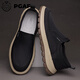 PGAF cloth shoes men's 2025 summer new style breathable and odor-proof mesh splicing casual one-foot pedal lightweight soft sole canvas shoes men's black card 41