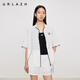 URLAZH有兰商场同款2025夏季新款休闲宽松运动风小立领轻薄短袖外套女 白色 XS