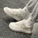 Nike (NIKE) casual shoes women's shoes 2025 summer new sports shoes AF1 Air Force No. 1 low top shoes IB3881-001 IB3881-001 Phantom gray/light military green 38.5