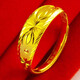 OAZ 24k gold 999 gold ring for men and women living plain gold ring plain gold solid gold plated gift for women 4.2g