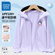 JeansWest Children's Clothing Girls Sun Protection Clothes 2025 Summer Children's Jackets New Medium and Large Children's Quick-Drying Tops Girls Thin Breathable Summer Clothes Quick-Drying Skin Clothes Purple/Love Purple Rabbit K 170