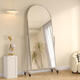 
Yusenyi HD full-body mirror makes it look taller and slim. Dressed for home floor-standing mirror arched and movable internet celebrity photography special dance mirror Rounded corner dance mirror 165*56 delivery upstairs* damaged