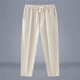Coton aclosmil et pantalon décontracté en lin pour hommes, pieds attachés de grande taille, pantalon recadré, pantalon large en lin lâche en été, pantalon harem de style chinois, hommes, k800 kaki m