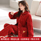 Arachne Light Luxury Marke Frauenpyjamas für Frauen Neue Winter Dreischicht verdickte Korallenvelvet-Baumwolle Rot Zodiac Year Home Clothing 9277 M [Empfohlen 80-100 Jin [Jin gleich 0,5 kg]]