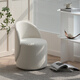 
Tingshi French light luxury bedroom high-end makeup stool internet celebrity simple backrest dressing table chair for girls single sofa [rotating] high back thumb beige-cat scratching leather