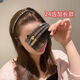 Hair comb bangs clip retro style adult headwear female side clip Korean style rhinestone top clip large hairpin for women 2 pieces of love