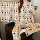 Thin three-piece pajamas new summer short-sleeved shorts trousers sweet and cute cartoon anime student home clothing set KK14132 L [Suggested 100-120Jin [Jin equals 0.5 kg]]