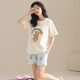[纯棉]睡衣女夏季套头短袖短裤休闲款家居服套装可外穿女cker CKE-W6172A L