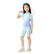 Amencl Kinderkleidung Kinder Sportarten Schnellrocknenanzug 2025 Neue Sportbekleidung Sommerkleidung Mädchen Outdoor Training Kühlteile 17152 Blauer und grüner Verlauf [Schnelltrocknen und Schweißabsorption] 130 /140 [Empfohlene Höhe 125-145 cm]
