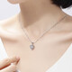Ji Shizhe (GIEVSZHE) pt950 platinum platinum necklace women's clavicle chain pendant jewelry 520 Valentine's Day birthday gift for girlfriend and wife, light luxury model - inlaid with eight hearts and eight arrows bright zirconium, free engraving