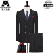 
AJGNEAMAIN Italian light luxury suit men's spring Korean style slim wedding banquet business casual suit jacket 6189-lantern strip [double-breasted double slit] L 175/92A [recommended 120-140Jin [Jin equals 0.5 kg]]