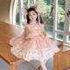 Ant-Patio Girl Princess Lolita Robe 2025 Nouveau d'été Children's Flower Fairy Dress Girl's Birthday Robe Pink (6630 Flower Fairy Robe + Jirt Support) 120 Recommandé 5-6 ans (hauteur environ 115)