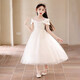 
Yaowang children's evening dress flower children wedding dress summer girl host performance piano performance clothing YR-KLS-1792 white sleeveless 120