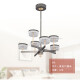 Último lanzamiento de lámparas de araña LED Berkle, Hangyue Series 12811 Sala de estar, comedor, dormitorio Función de voz moderna 12 cabezas/140W/Diámetro 100 cm