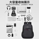 Mochila de doble capacidad mochila en la escuela de secundaria bolsas de la escuela de secundaria mochila hombres bolsas de cercanías de viajes casuales computadora de viaje mochila negra [versión reforzada] etiqueta roja