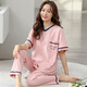 Fhhuabd neuer Stil neuer kurzärmeliger Pyjamas für Frauen in Sommerhosen losen Sommer neuer süßer dünner Stil für Outdoor-Kleidung rosa Zuixiong-6624 [kurzärmelige Hose] M [70-95jin [Jin gleich 0,5 kg]]