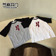 Yuanyouling Summer Clothing Boys Lose und vielseitige Raglan-Ärmel kurzärmelig mit halbärmeligem Geschenk 727# Grau Matching Size 110