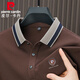 皮尔卡丹（pierre cardin）春夏季抗皱男士POLO衫男宽松翻领休闲免烫弹力高端T恤衫 SKL-15810深兰色【春季】 M 建议 100-120斤