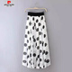 Pierre Cardin [1416 personnes collectionne] Summer New Style Jupe en mousseline de mousseline mi-longueur grande polka à moitié-corps Mopping Long Jirt Beach Black S