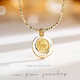 Oein Muqiao Jewelry original design bee small gold coin pendant 18K gold natural diamond emerald inlaid gold pendant