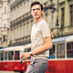 Mr. Bu's exquisite V-neck knitted short-sleeved t-men 2025 summer solid color cool skin-friendly short-sleeved AT12119 Yami Apricot M (170)