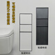 Huanshang versteckt eingebettete Edelstahl Nische Badezimmer Multifunktionaler Müll Can Schließfach neben dem Toilettenmüll dose silbergrau verstecktes Modell 212*653*135