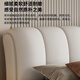 Suizhi government subsidized leather bed 2025 new style light luxury cream style high-end atmosphere master bedroom double bed soft cover wedding bed single bed newly upgraded silent bed board 1.5m*2.0m frame structure color optional