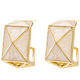 Qlady geometric earrings for women 2025 new high-end earrings feminine temperament light luxury niche ear jewelry birthday gift