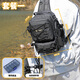 Camper Lure Bag Backpack Single Shoulder Crossbody Bag Multifunctional Fishing Bag Fishing Gear Rod Bag Fishing Storage Bag Samurai Black - Single Shoulder Backpack Naked Bag + Bait Box
