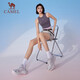 Camel (CAMEL) Star Sports Women's Shoes Thick Sole Heightening Breathable Casual Daddy Shoes X25B09L7022 White Light Silver Gray 35